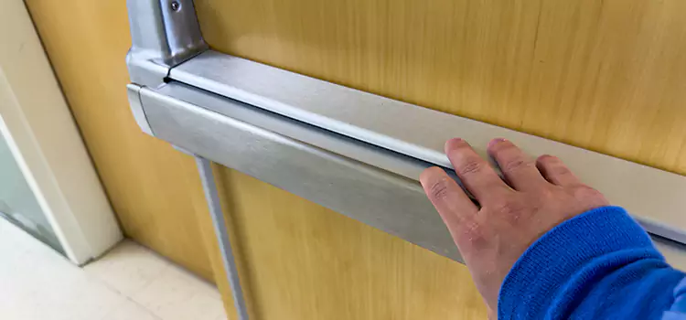 Installing a Push Bar on a Door Hermosa Beach